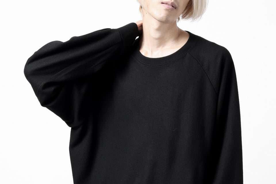 画像をギャラリービューアに読み込む, COLINA TUCK SWEAT TOP / SUPER 140s WASHABLE WOOL (BLACK)