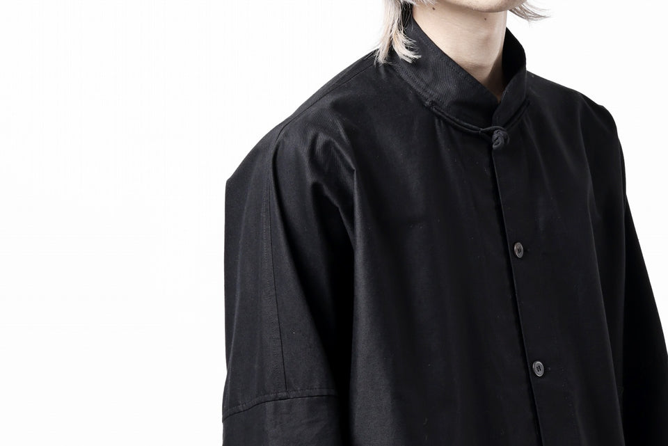 画像をギャラリービューアに読み込む, Y&#39;s CHINA SHIRT / COTTON TWILL (BLACK)