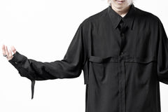 画像をギャラリービューアに読み込む, Y's TAPE FLAP POCKET SHIRT / CELLULOSE LOAN (BLACK)