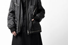 画像をギャラリービューアに読み込む, Y's BANG ON! No.173 POLYESTER TAFFETA + WOOL PILE PATCHED BLOUSON (BLACK)
