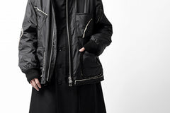 画像をギャラリービューアに読み込む, Y's BANG ON! No.173 POLYESTER TAFFETA + WOOL PILE PATCHED BLOUSON (BLACK)