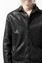 画像をギャラリービューアに読み込む, ISAMU KATAYAMA BACKLASH MARYAM LEATHER SHIRT JACKET / GARMENT DYED - ITALY DEER SKIN (BLACK)