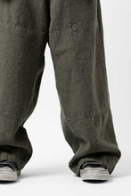 Load image into Gallery viewer, ISAMU KATAYAMA BACKLASH MILITARY TROUSERS / GARMENT NATURAL DYED LINEN CANVAS (KHAKI)