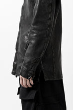 Load image into Gallery viewer, ISAMU KATAYAMA BACKLASH MARYAM LEATHER SHIRT JACKET / GARMENT DYED - ITALY DEER SKIN (BLACK)