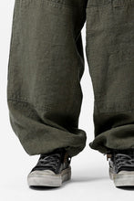 Load image into Gallery viewer, ISAMU KATAYAMA BACKLASH MILITARY TROUSERS / GARMENT NATURAL DYED LINEN CANVAS (KHAKI)