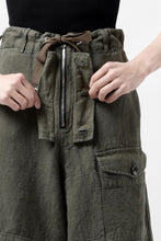 Load image into Gallery viewer, ISAMU KATAYAMA BACKLASH MILITARY TROUSERS / GARMENT NATURAL DYED LINEN CANVAS (KHAKI)