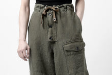 Load image into Gallery viewer, ISAMU KATAYAMA BACKLASH MILITARY TROUSERS / GARMENT NATURAL DYED LINEN CANVAS (KHAKI)