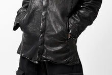 Load image into Gallery viewer, ISAMU KATAYAMA BACKLASH MARYAM LEATHER SHIRT JACKET / GARMENT DYED - ITALY DEER SKIN (BLACK)