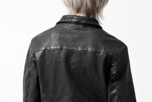 Load image into Gallery viewer, ISAMU KATAYAMA BACKLASH MARYAM LEATHER SHIRT JACKET / GARMENT DYED - ITALY DEER SKIN (BLACK)