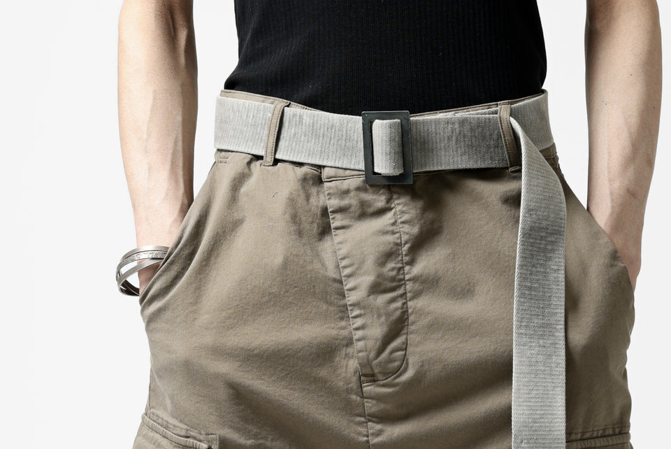 画像をギャラリービューアに読み込む, BORIS BIDJAN SABERI FABRIC & PLATE BELT / OBJECT DYED "BELT5-SIN" (CARBON GREY)