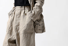 画像をギャラリービューアに読み込む, YUTA MATSUOKA wide tapered pants / safiran linen (ecru)