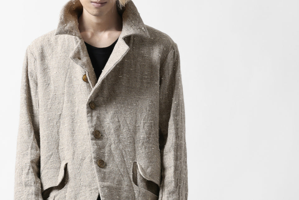画像をギャラリービューアに読み込む, YUTA MATSUOKA semi-double jacket / knot yarn wool linen (ecru)