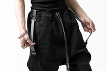 Load image into Gallery viewer, BORIS BIDJAN SABERI LOW CROTCH PANTS / RESIN DYED "P28.4-F1603K" (BLACK)
