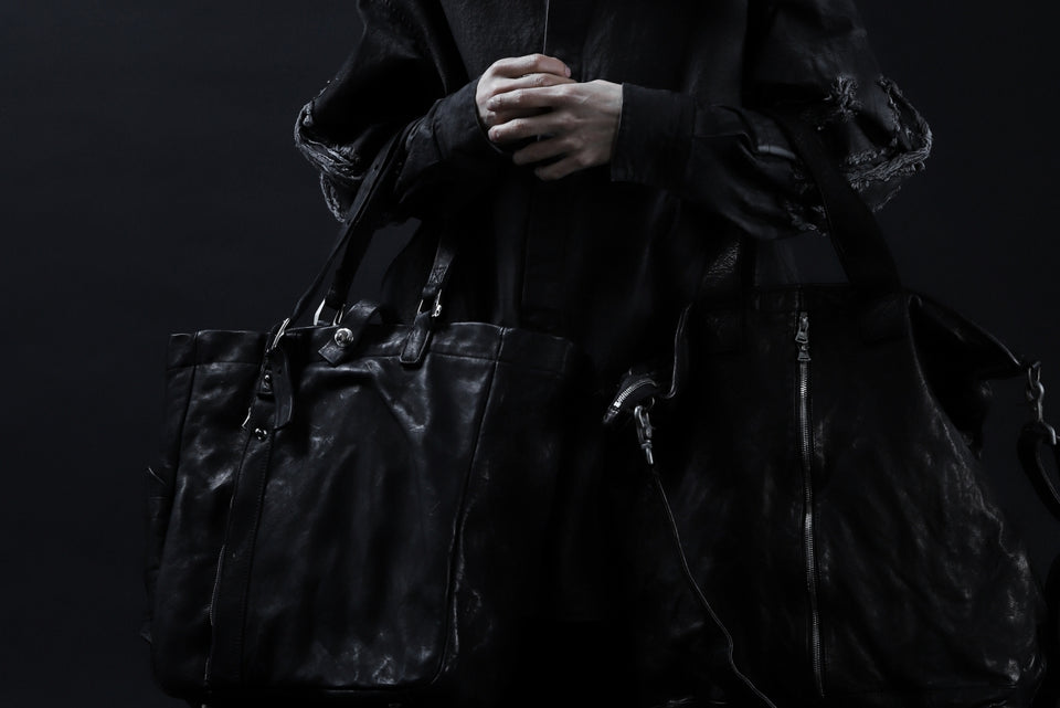 画像をギャラリービューアに読み込む, ISAMU KATAYAMA BACKLASH TOTE BAG / DOUBLE SHOULDER OBJECT DYED (BLACK)