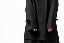 画像をギャラリービューアに読み込む, Y's BANG ON! No.120 CUFF ST CHINA SHIRT / AIR-TUMBLED COTTON (BLACK)