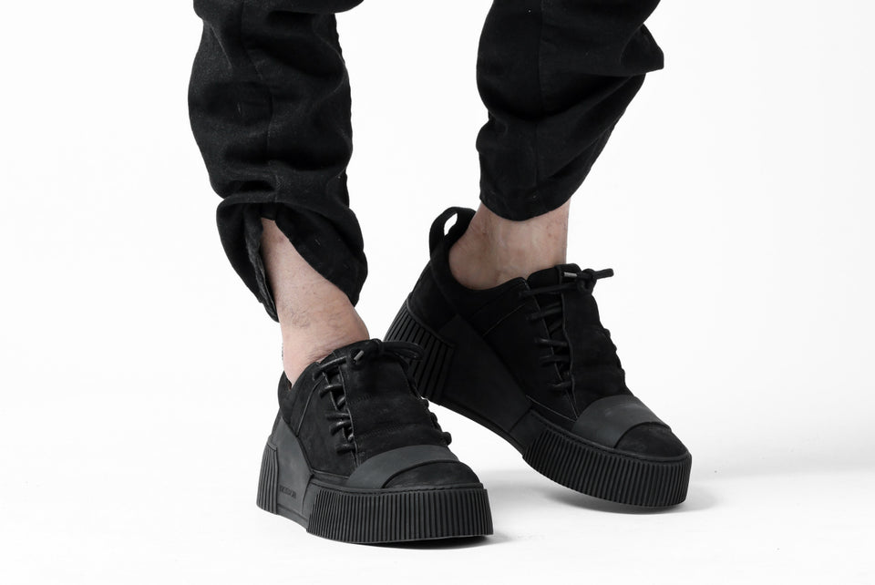 Load image into Gallery viewer, BORIS BIDJAN SABERI LOW CROTCH PANTS / RESIN DYED "P28.4-F1603K" (BLACK)