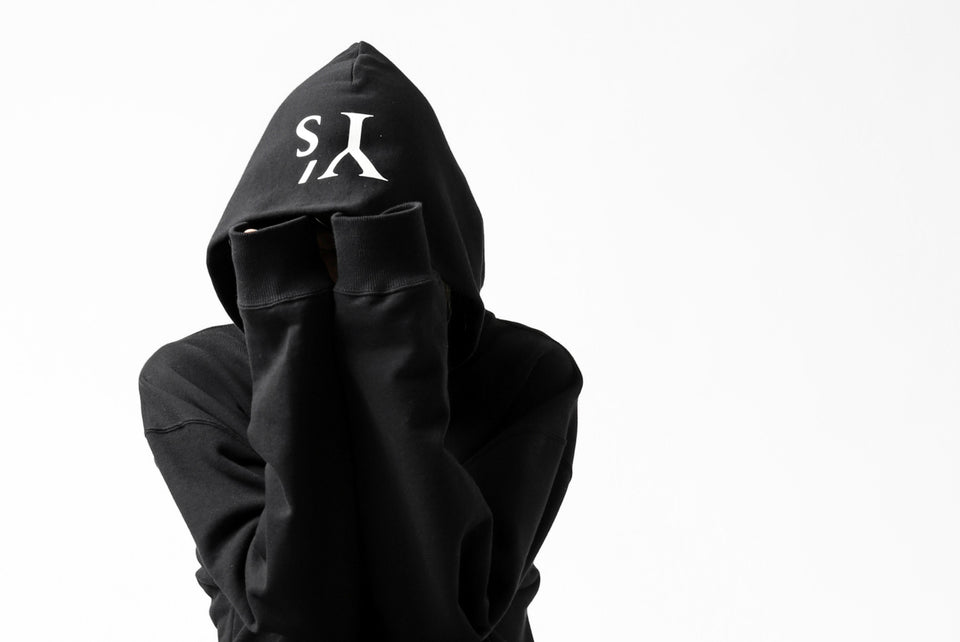 画像をギャラリービューアに読み込む, Y's REGULAR FIT LOGO SWEATER HOODIE (BLACK)