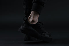 画像をギャラリービューアに読み込む, BORIS BIDJAN SABERI HORSE LEATHER LOW CUT SNEAKER / WASHED AND HAND TREATED &quot;BAMBA2.1&quot; (BLACK)