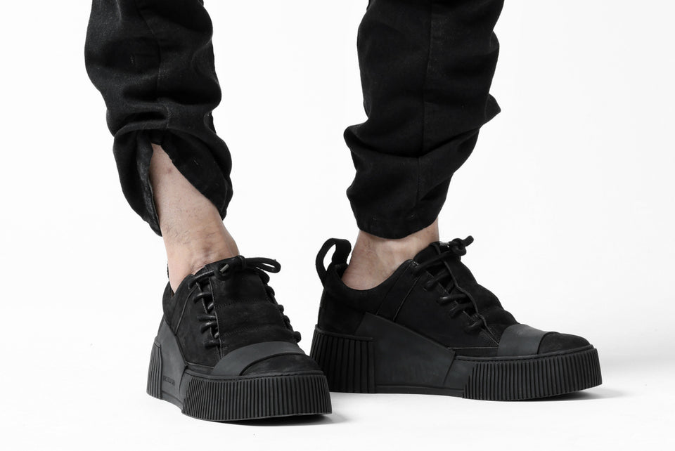 Load image into Gallery viewer, BORIS BIDJAN SABERI LOW CROTCH PANTS / RESIN DYED "P28.4-F1603K" (BLACK)