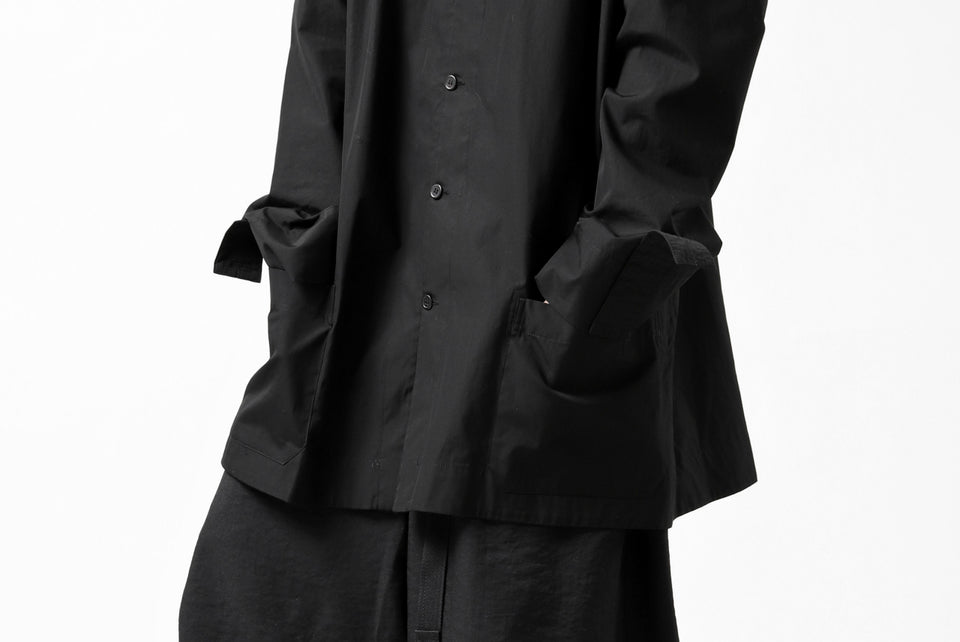 画像をギャラリービューアに読み込む, Y's BANG ON! No.120 CUFF ST CHINA SHIRT / AIR-TUMBLED COTTON (BLACK)