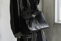 画像をギャラリービューアに読み込む, ierib BARK 2WAY HAND SHOULDER BAG / FVT Oiled Horse (BLACK)