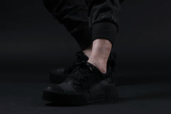 画像をギャラリービューアに読み込む, BORIS BIDJAN SABERI HORSE LEATHER LOW CUT SNEAKER / WASHED AND HAND TREATED "BAMBA2.1" (BLACK)