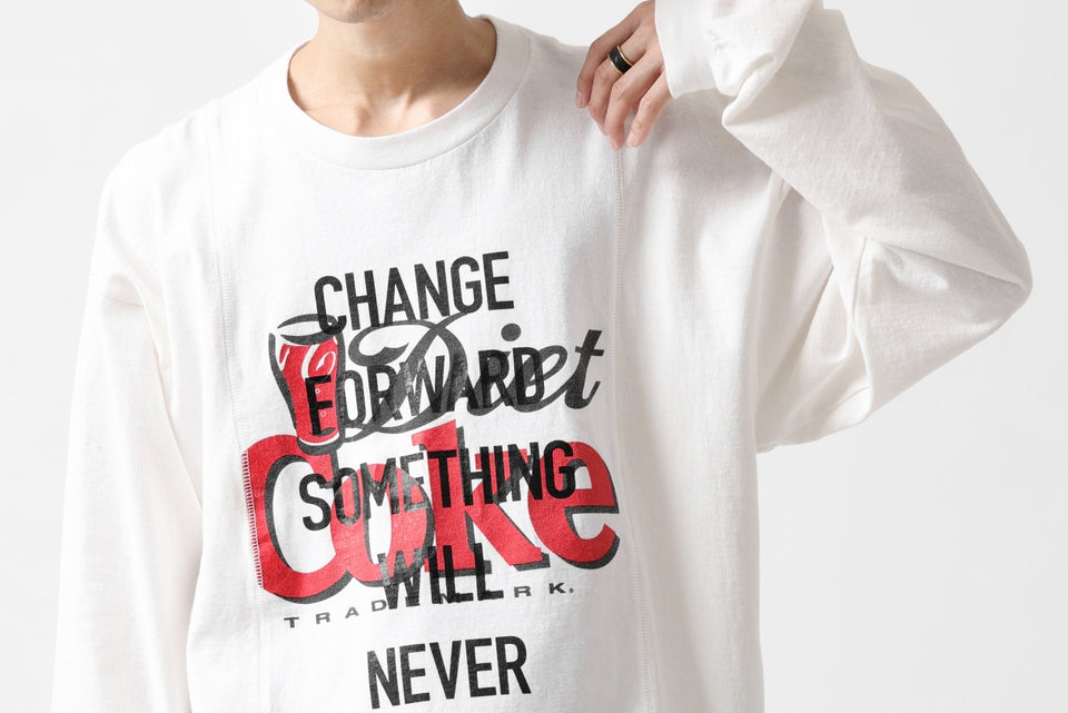 画像をギャラリービューアに読み込む, CHANGES VINTAGE REMAKE MULTI PANEL LONG SLEEVE TEE (MULTI WHITE #Coke)
