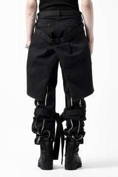 画像をギャラリービューアに読み込む, N/07 SEDITIOUS BONDAGE TROUSERS / BLEACHED BLACK DENIM (BLACK OVER DYED)