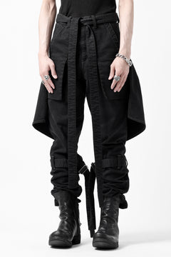 画像をギャラリービューアに読み込む, N/07 SEDITIOUS BONDAGE TROUSERS / BLEACHED BLACK DENIM (BLACK OVER DYED)