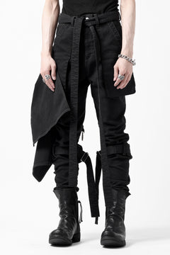 画像をギャラリービューアに読み込む, N/07 SEDITIOUS BONDAGE TROUSERS / BLEACHED BLACK DENIM (BLACK OVER DYED)