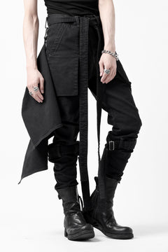 画像をギャラリービューアに読み込む, N/07 SEDITIOUS BONDAGE TROUSERS / BLEACHED BLACK DENIM (BLACK OVER DYED)