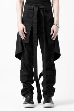 画像をギャラリービューアに読み込む, N/07 SEDITIOUS BONDAGE TROUSERS / BLEACHED BLACK DENIM (BLACK OVER DYED)