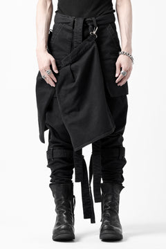 画像をギャラリービューアに読み込む, N/07 SEDITIOUS BONDAGE TROUSERS / BLEACHED BLACK DENIM (BLACK OVER DYED)