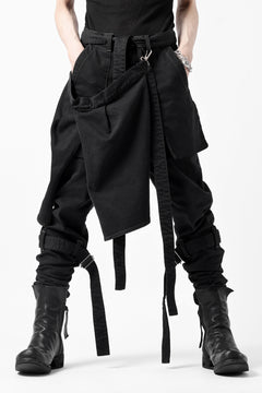 画像をギャラリービューアに読み込む, N/07 SEDITIOUS BONDAGE TROUSERS / BLEACHED BLACK DENIM (BLACK OVER DYED)