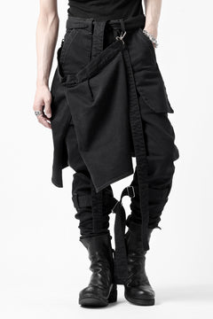 画像をギャラリービューアに読み込む, N/07 SEDITIOUS BONDAGE TROUSERS / BLEACHED BLACK DENIM (BLACK OVER DYED)