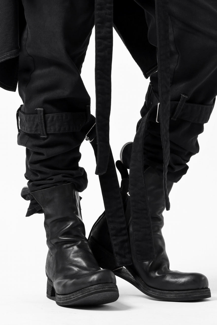 画像をギャラリービューアに読み込む, N/07 SEDITIOUS BONDAGE TROUSERS / BLEACHED BLACK DENIM (BLACK OVER DYED)