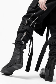 画像をギャラリービューアに読み込む, N/07 SEDITIOUS BONDAGE TROUSERS / BLEACHED BLACK DENIM (BLACK OVER DYED)