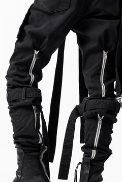 画像をギャラリービューアに読み込む, N/07 SEDITIOUS BONDAGE TROUSERS / BLEACHED BLACK DENIM (BLACK OVER DYED)