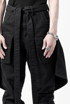画像をギャラリービューアに読み込む, N/07 SEDITIOUS BONDAGE TROUSERS / BLEACHED BLACK DENIM (BLACK OVER DYED)
