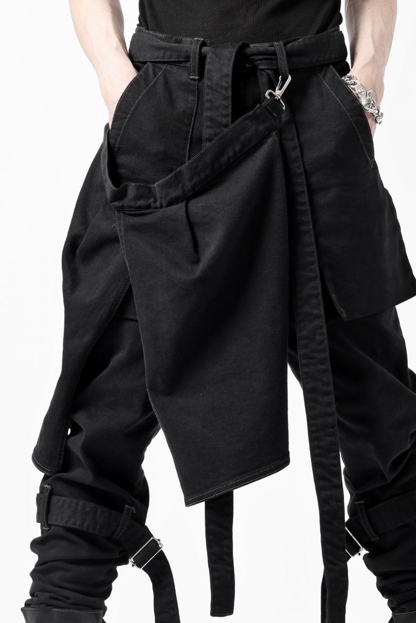 画像をギャラリービューアに読み込む, N/07 SEDITIOUS BONDAGE TROUSERS / BLEACHED BLACK DENIM (BLACK OVER DYED)