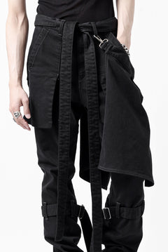 画像をギャラリービューアに読み込む, N/07 SEDITIOUS BONDAGE TROUSERS / BLEACHED BLACK DENIM (BLACK OVER DYED)