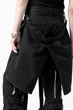 画像をギャラリービューアに読み込む, N/07 SEDITIOUS BONDAGE TROUSERS / BLEACHED BLACK DENIM (BLACK OVER DYED)