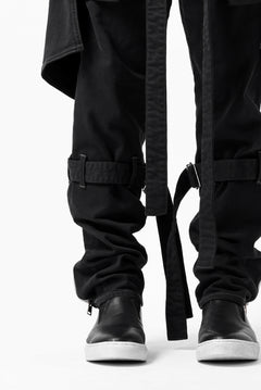 画像をギャラリービューアに読み込む, N/07 SEDITIOUS BONDAGE TROUSERS / BLEACHED BLACK DENIM (BLACK OVER DYED)