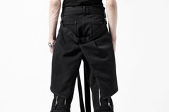 画像をギャラリービューアに読み込む, N/07 SEDITIOUS BONDAGE TROUSERS / BLEACHED BLACK DENIM (BLACK OVER DYED)