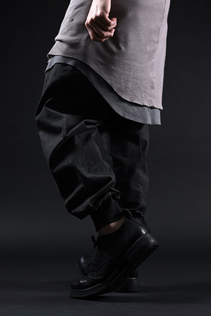 画像をギャラリービューアに読み込む, BORIS BIDJAN SABERI HORSE PUNCHING LEATHER DERBY SHOES / WASHED & HAND-TREATED "SHOE1-SIN" (BLACK)