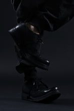 画像をギャラリービューアに読み込む, BORIS BIDJAN SABERI HORSE PUNCHING LEATHER DERBY SHOES / WASHED & HAND-TREATED "SHOE1-SIN" (BLACK)