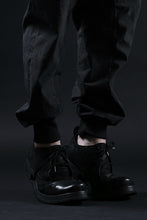画像をギャラリービューアに読み込む, BORIS BIDJAN SABERI HORSE PUNCHING LEATHER DERBY SHOES / WASHED & HAND-TREATED "SHOE1-SIN" (BLACK)