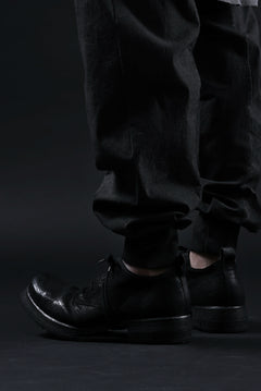 画像をギャラリービューアに読み込む, BORIS BIDJAN SABERI HORSE PUNCHING LEATHER DERBY SHOES / WASHED & HAND-TREATED "SHOE1-SIN" (BLACK)