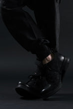 画像をギャラリービューアに読み込む, BORIS BIDJAN SABERI HORSE PUNCHING LEATHER DERBY SHOES / WASHED & HAND-TREATED "SHOE1-SIN" (BLACK)