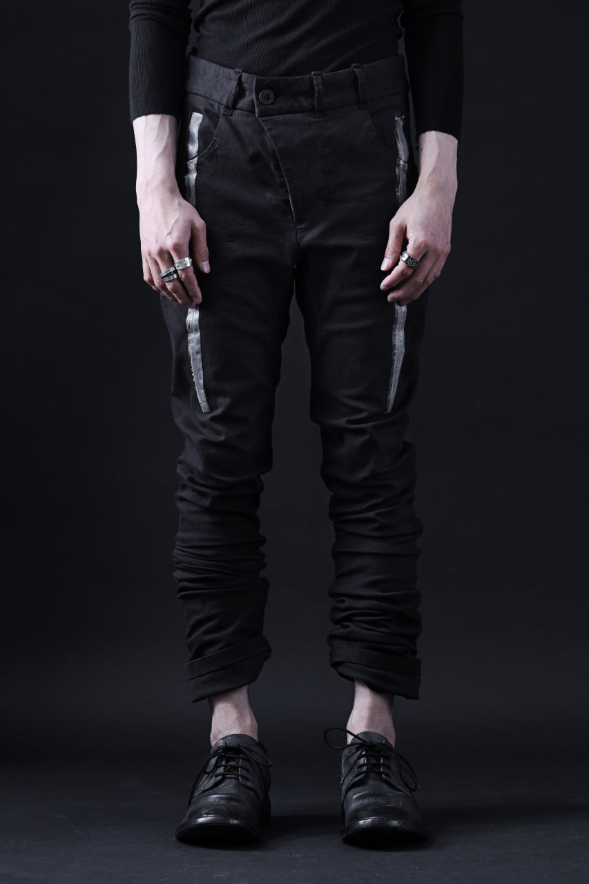 画像をギャラリービューアに読み込む, BORIS BIDJAN SABERI TIGHT FIT PANTS / OBJECT DYED & SEAM TAPED "P13.TF-FTS10001" (BLACK)